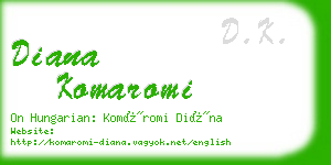 diana komaromi business card